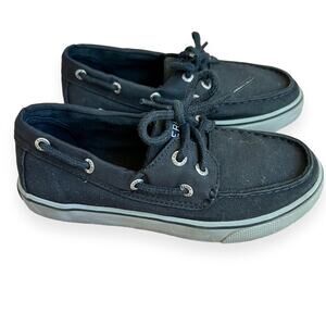 Sperry Top-Sider Black Bahama Boat Shoes 13.5